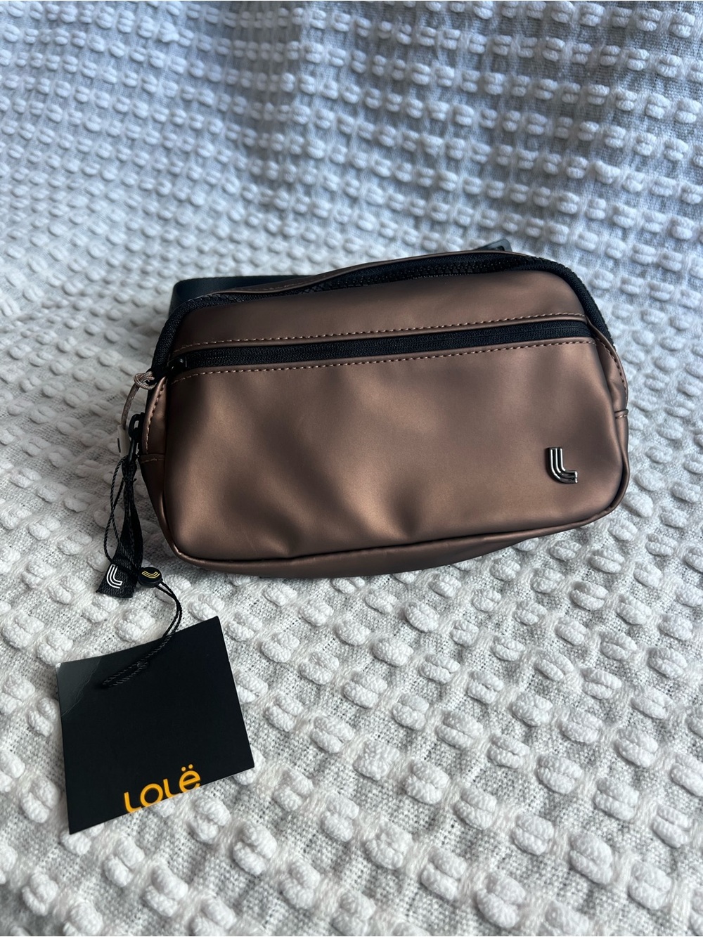 Lole Metallic Brown Crossbody Pouch